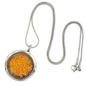 023. Designer Locket Necklace 20”Chain Silver Stainless Steel 316L Mango